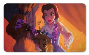 Playmat Lorcana Bella y Bestia Herido