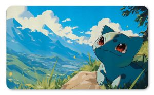 Bulbasaur contemplando las montañas – Naturaleza y calma en tus partidas