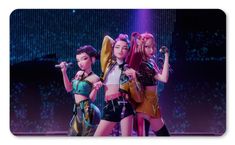 KPOP-MICRO-M1 Tapete HUNTR/X de KPop Demon Hunters inspirado en el micrófono del grupo